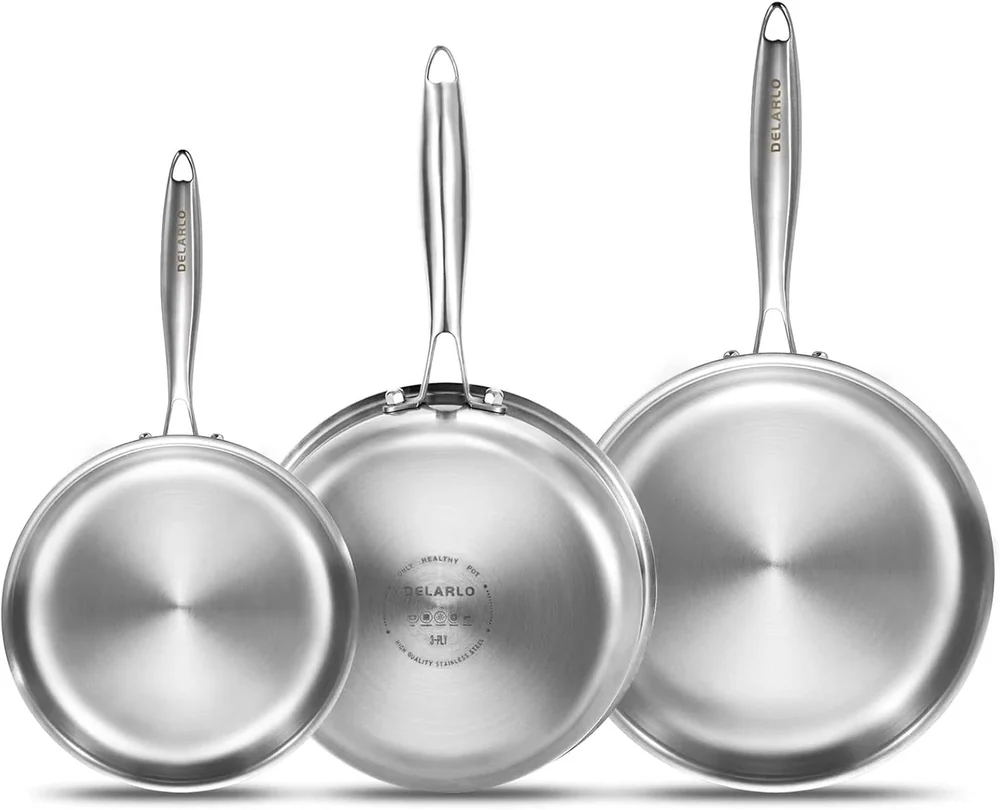 GIPFEL INTERNATIONAL 3 Piece Stainless Steel Frying Pan